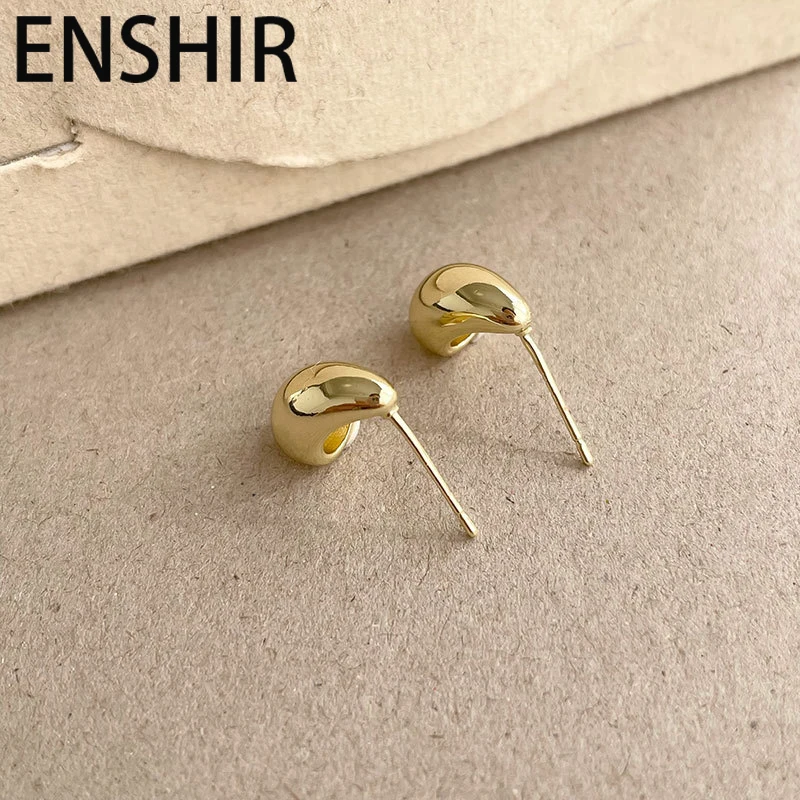 ENSHIR Small Water Drop Stud Earrings for Women Fashion Personality Party Daily Jewelry Gifts Wholesale