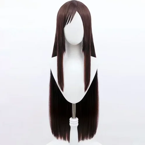 Ieiri Shoko Cosplay Wig Anime 80cm Dark Brown Long Straight Wig Cosplay Anime Heat Resistant Hair Halloween Party Wigs