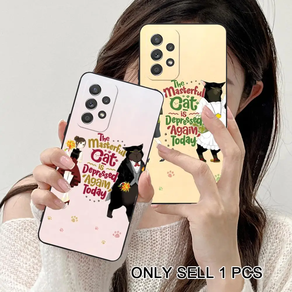 Masterful Cat Phone Case for Samsung Galaxy A26 25 24 23 22 21 17 16 15 14 13 12 11 5G Soft TPU Shockproof Cover