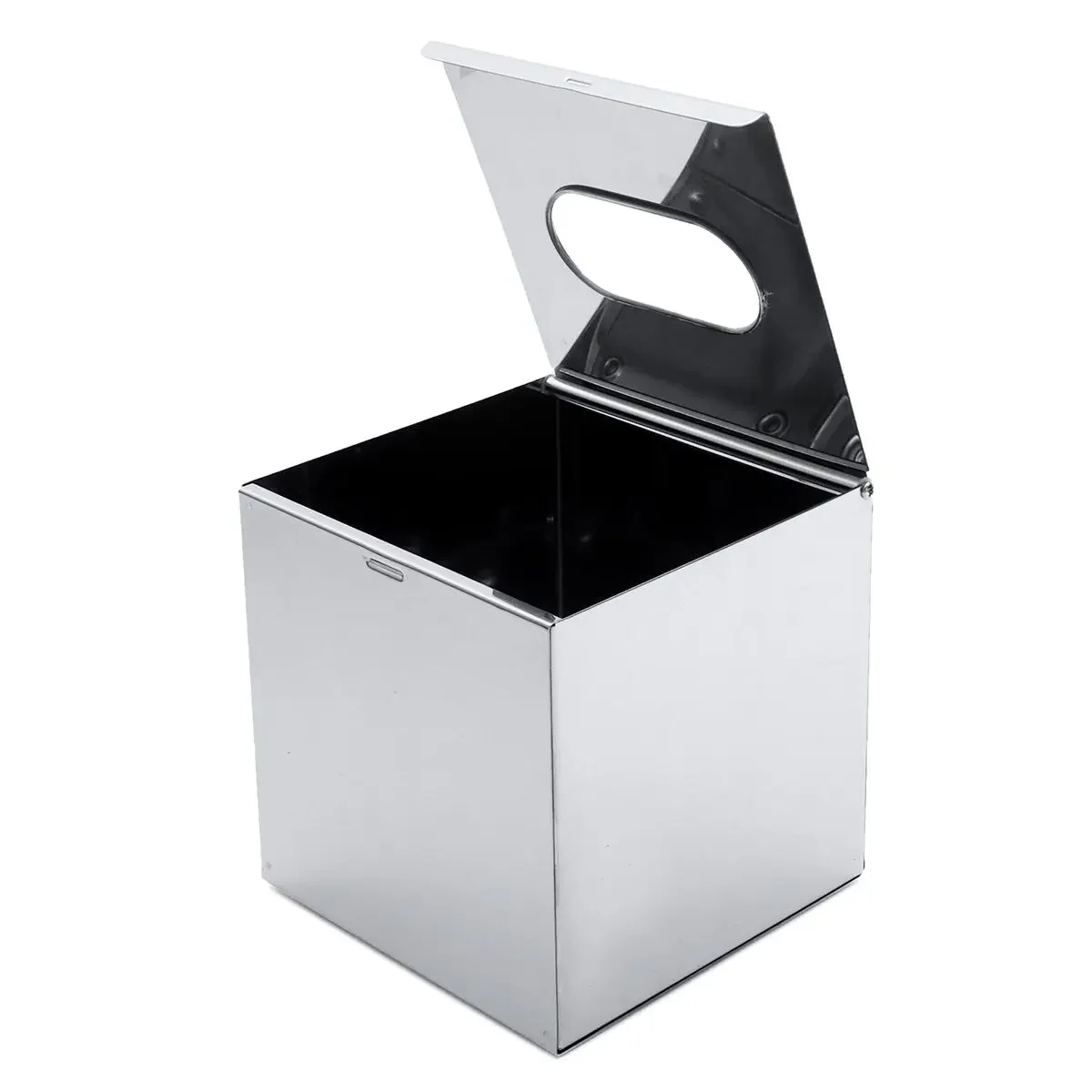 Paper holder elegant chrome car household cube square tissue box container stainless steel carton towel napkin holder