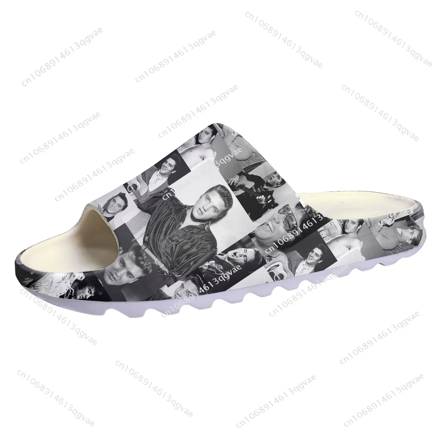 

Elvis King Hillbilly Cat Soft Sole Sllipers Home Clogs Water Shoes Mens Womens Teenager Aaron Customize Presley on Shit Sandals