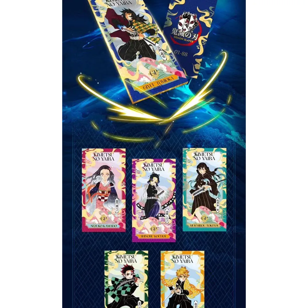 Atacado demon slayer coleção cartões diamante cartão raro tanjirou kamado nezuko personagem coleção cartão presentes de natal