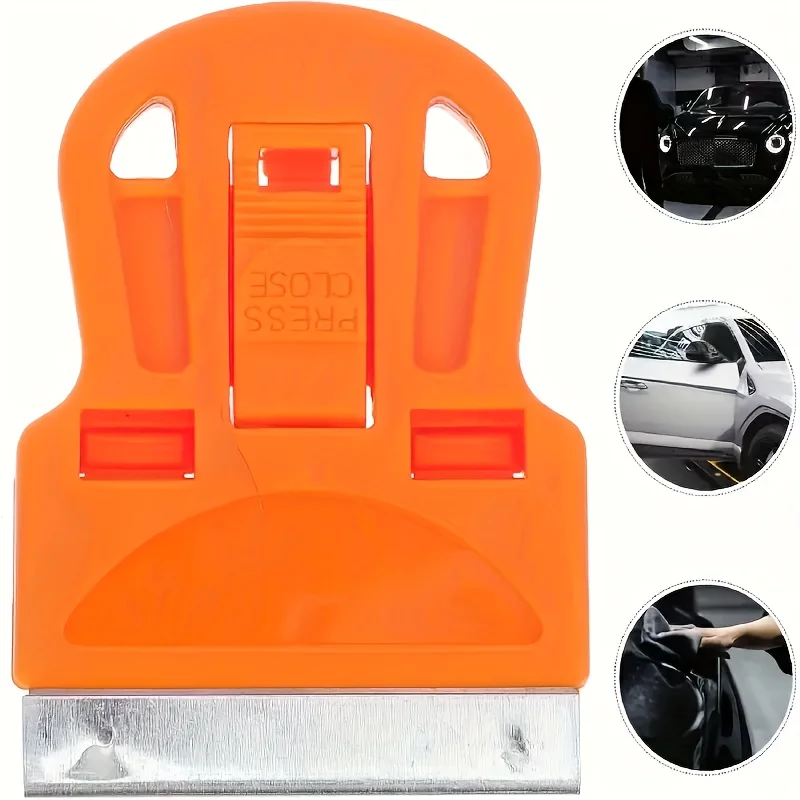 1/2pcs Mini Scraper, Remover for Decals, Stickers, Old Glue, Glass and Car Window Film Glue, Scrapes Off Paint,Labels and Debris
