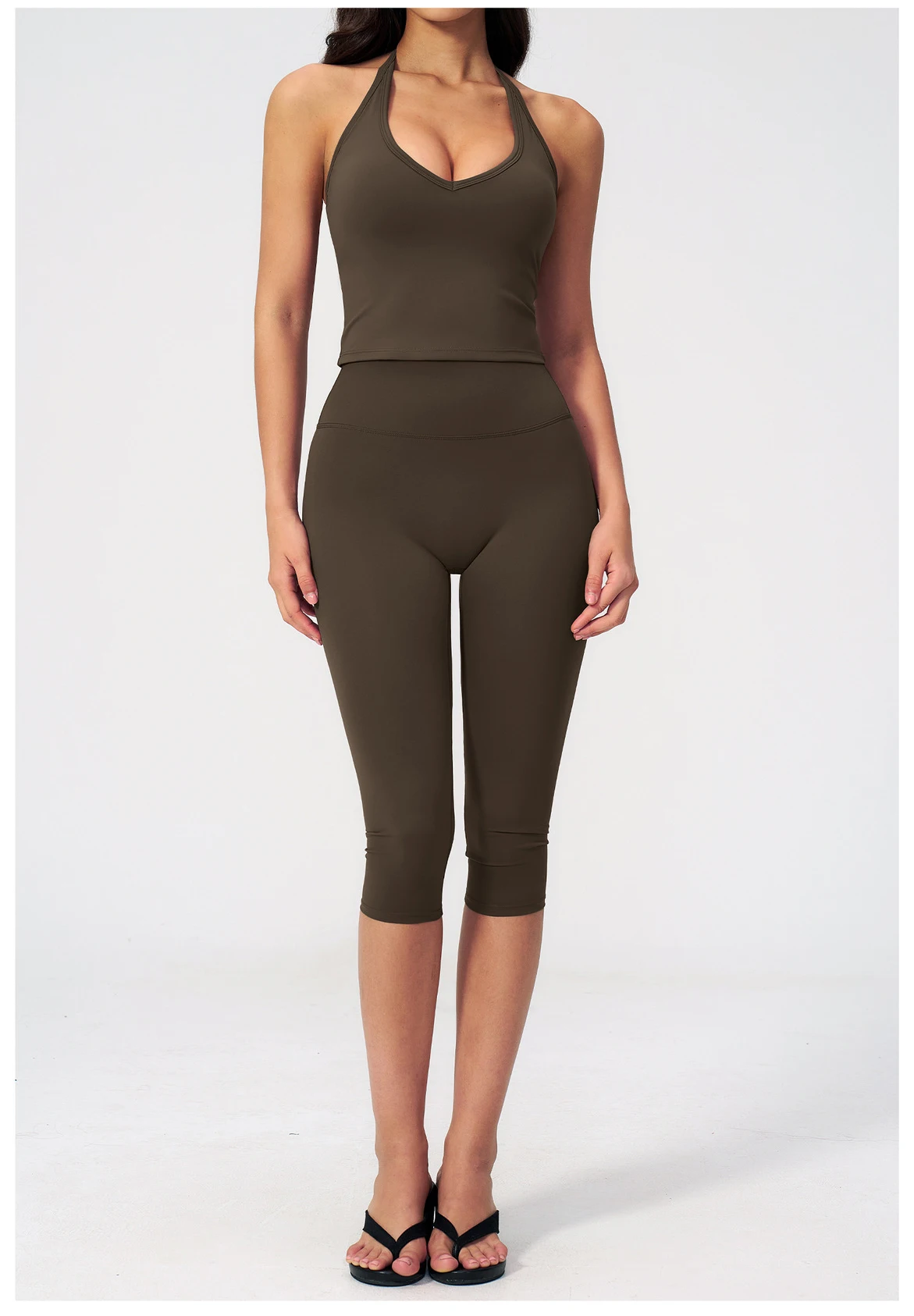 Women Tracksuit Yoga Set 2PCS Sports Set Short Sleeve Fitness Outfits Workout Clothes Running Capri Pants Gym Suit Athletic Wear
