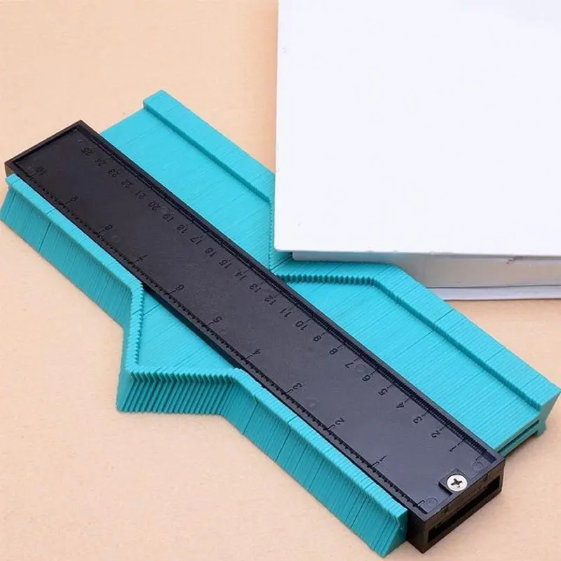 Contour Gauge Profile Duplicator 5 10 Inch Irregular Shape Scribing Ruler Woodworking Tool with Locking Mechanism for Carpenter