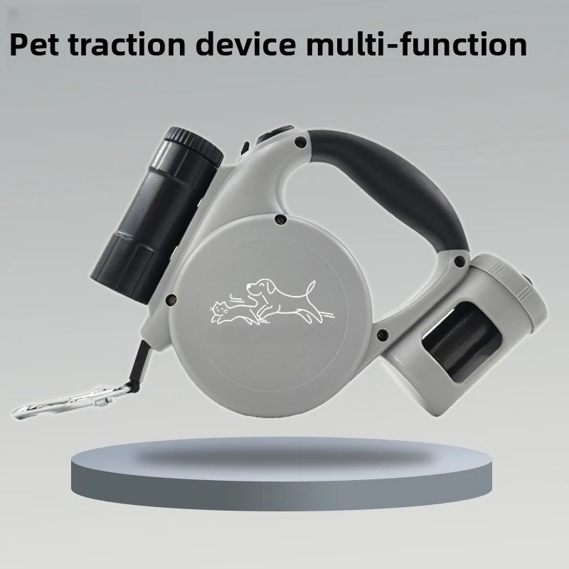 

Nylon Retractable Dog Leash, Large Dog Pet Lead with Built-in LED Flashlight for Nighttime Walks. Convenient and Easy To Use.