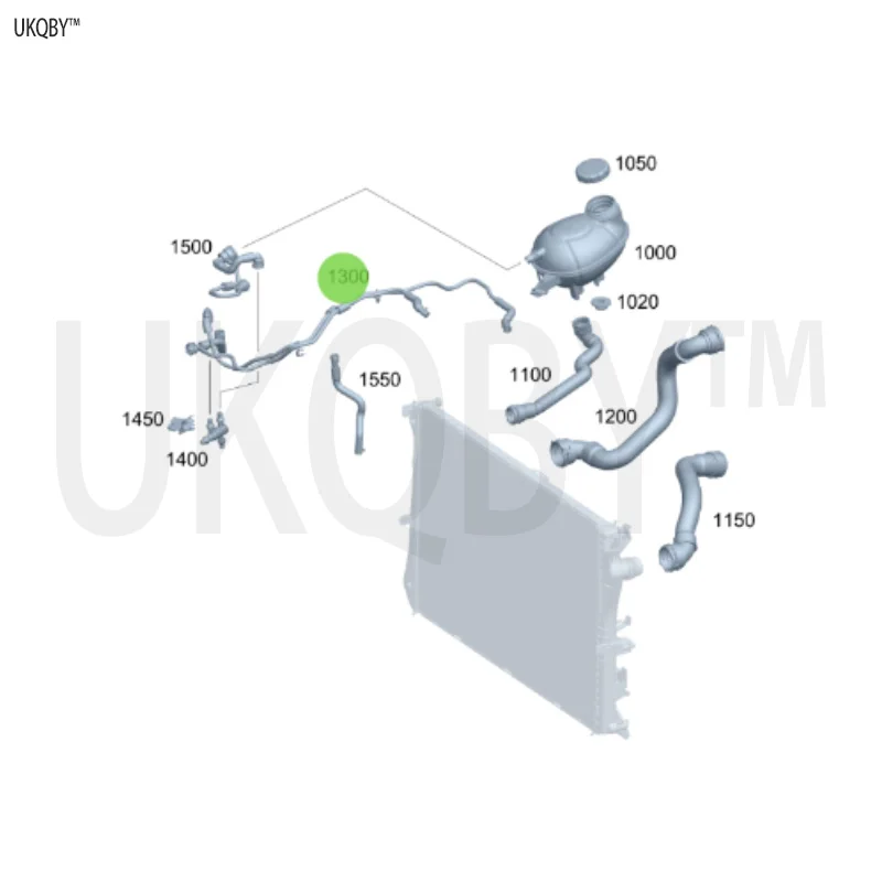 Ventilation pipe for coolant hose A2055016600 A2055012601 A2055012501 A2055012625