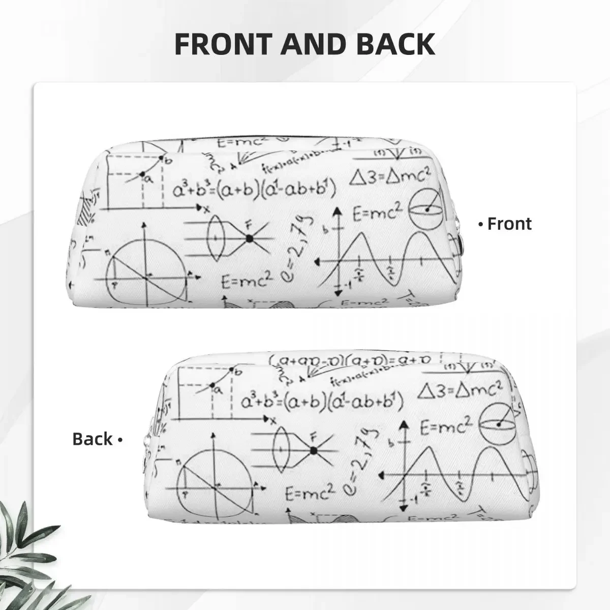 Mathematics Formulas Math Numbers Pencil Case Pen Holder Big Capacity Pen Box Pencil Bag for Boys Girls School