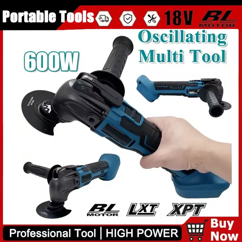 

For Makita 600W Oscillating Multi Function Tool 20000OPM Electric Saw Trimmer Cutting Woodworking Power Tool for 18V Battery