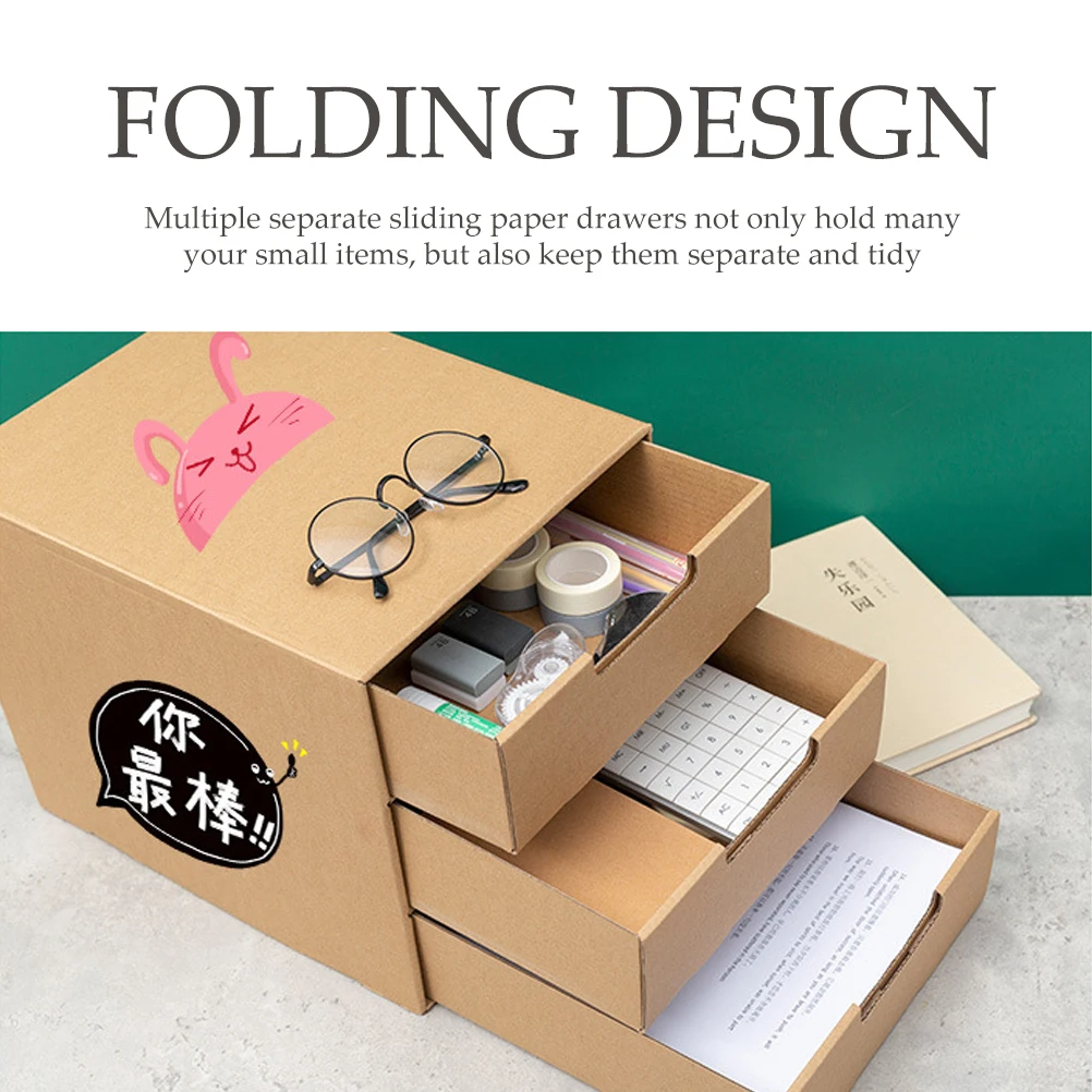 

Ящик для хранения в стиле ящика, 3-уровневый настольный органайзер для файлов, бумаги, канцелярских принадлежностей, держатель для документов, настольный ящик