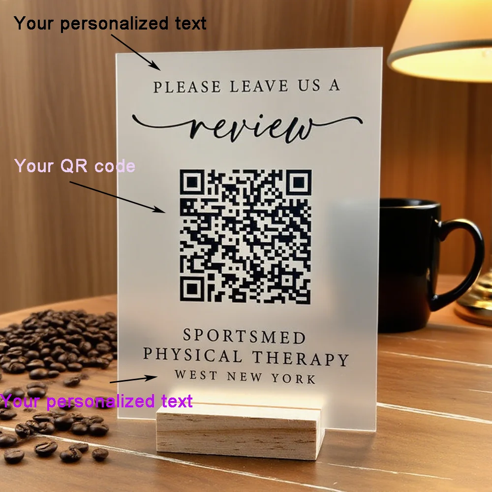 Personalized Customization QR Code Acrylic Card QR Code Collection Suitable for Social Interaction Comments Business Reception