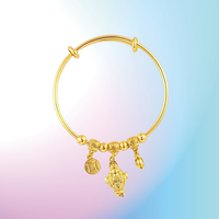 new 9999 Real Gold 24K New Chinese Lucky Nafu Golden Toad Yuanbao Push-pull Bracelet Money Yuanbao Golden Toad Bracelet
