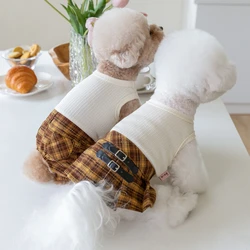 Autumn and Winter Dog Couple Dress Dog Four Legged Pants Pet Base Coat Cat Clothing Pet Puppy Clothes Dogs Jumpsuit Puppy