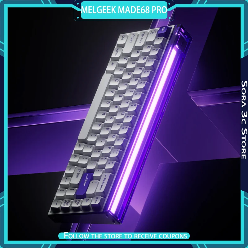 

MelGeek MADE68PRO+ Magnetic Switch Keyboard RT0.01 Ultra-Low Latency, Maximized for Gaming Customized Gamer Keyboard