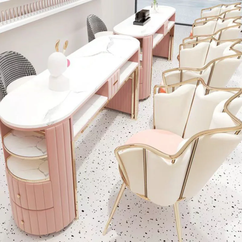custom.XY-Best Beauty Shop Single Double Manicure Desk Manicure Table Petal Chair Set