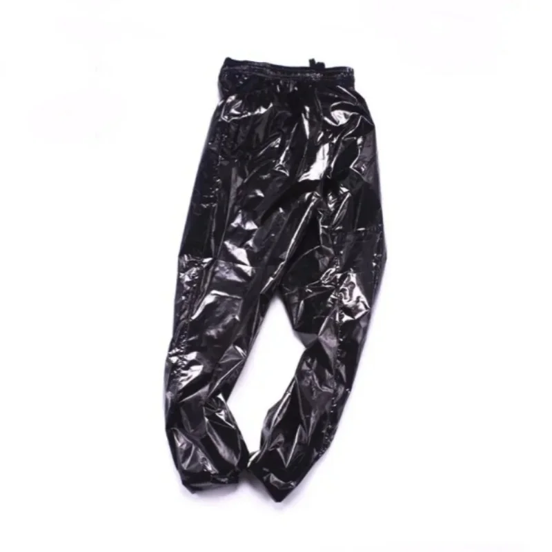 XS~8XL Fashion Men Black Glossy Pants Loose High Waist Hip Hop Trousers Couple Street Dancing Night Club Stage Costumes