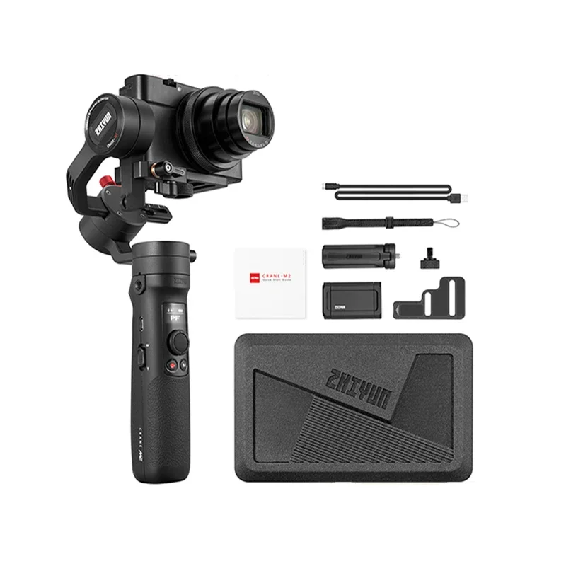 Crane M2 3-Axis Gimbals Handheld Stabilizer for Mirrorless Compact Action Cameras Phone Smartphones