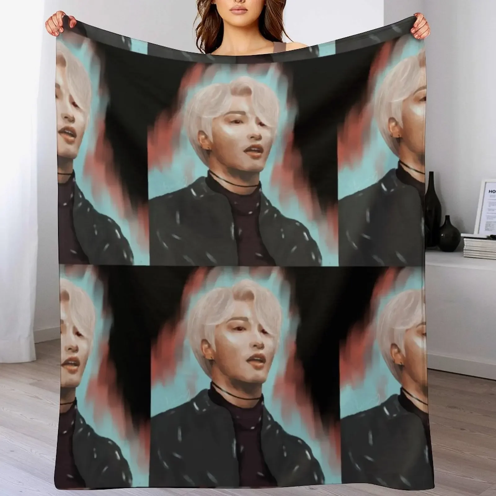 

Seonghwa Throw Blanket Sofa Personalized Gift Multi-Purpose Flannel Blankets