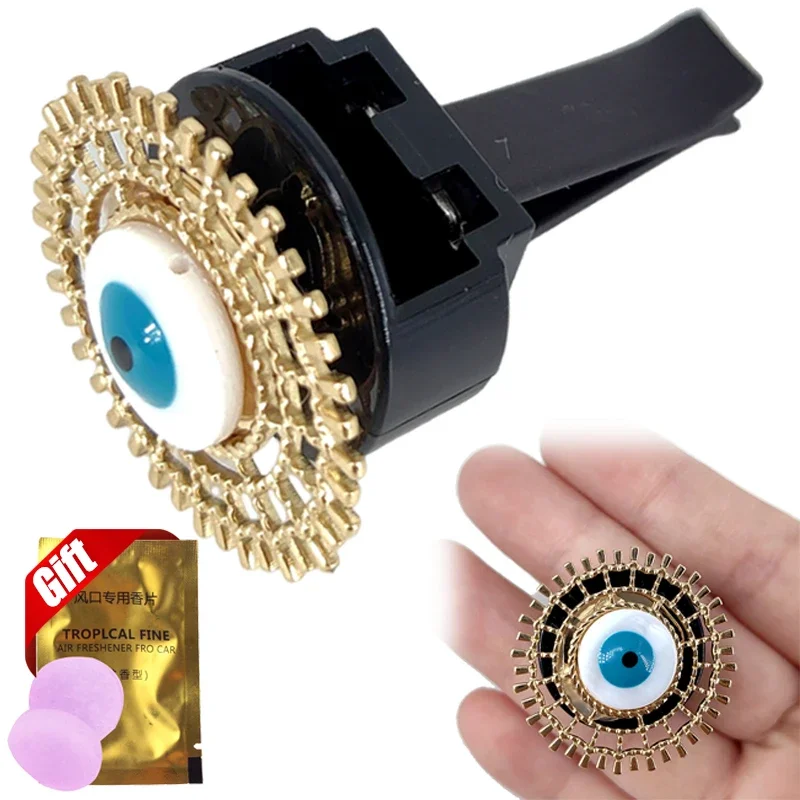 

New Evil Blue Eyes Car Air Outlet Perfume Clips Car Air Conditioning Aromatherapy Clips with Tablets Auto Interior Accessories