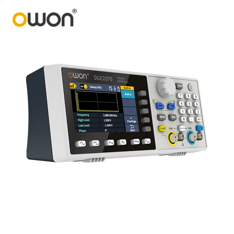 OWON DGE2035/DGE2070 Dual-CH Arbitrary Waveform Generator | 14-bit 35/70MHz | AM, FM, PM, FSK, Sweep, Burst Modulation Functions