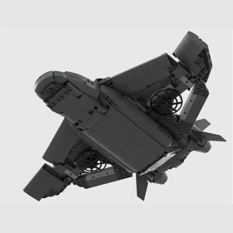 Série militaire Moc briques de construction Quinjet avion de chasse modèle technologie blocs modulaires jouets assemblage brique cadeau de vacances