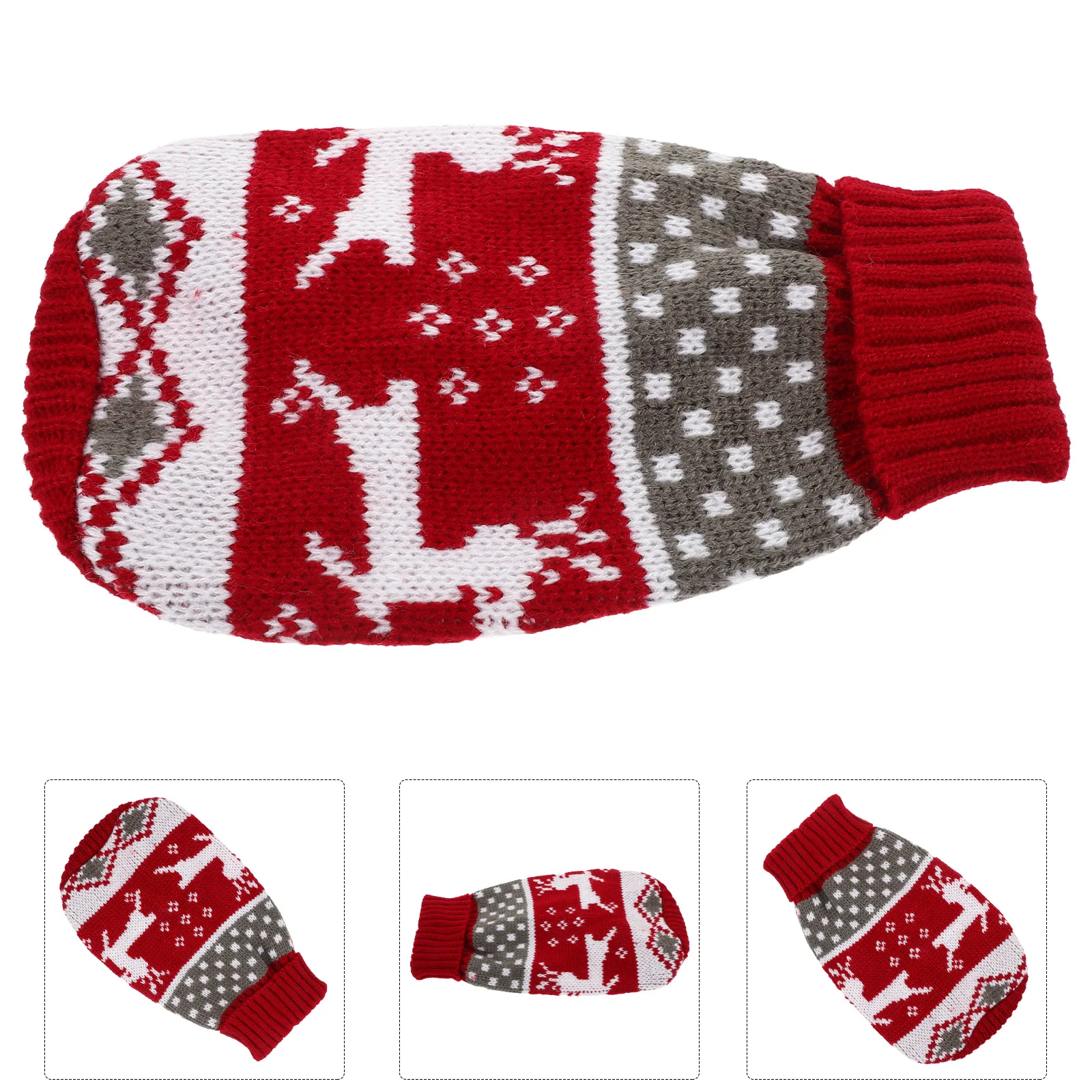 

Dog Christmas Sweater Cute Warm Comfortable Material Pet Winter Clothes Xmas Themed Knitted Costume Adorable Puppy Clothing