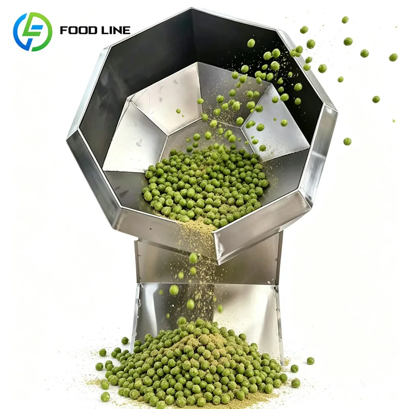 Snack Seasoning Tumbler Commercial Food Flavoring Machine Chips Nuts Peanuts Beans Coating Mixer Customized