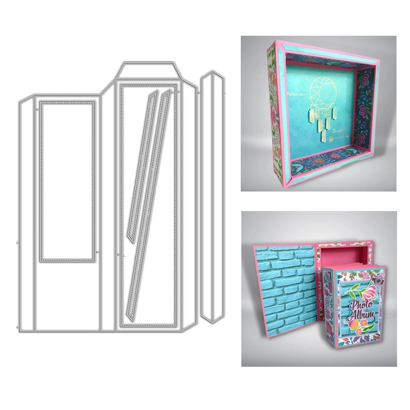 

New DIY Bohemian Days Collection Small Shadow Frame Album Box Metal Cutting Dies Scrapbooking Accessories Frame Card Craft