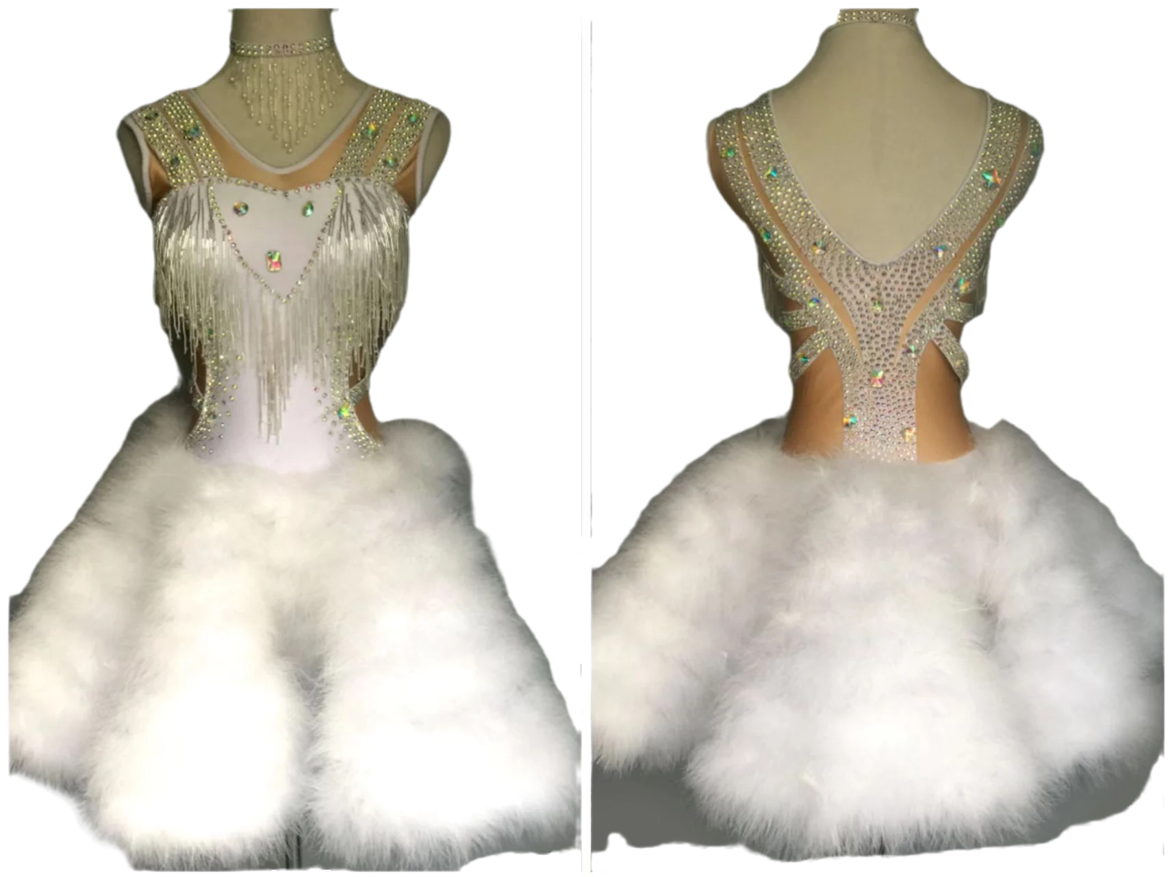 WHYNOT DANCE Feather Tube BeadCustomized Latin Samba Dance Competition Dress Party Costume for Girl or Women  Fast Free Shipping
