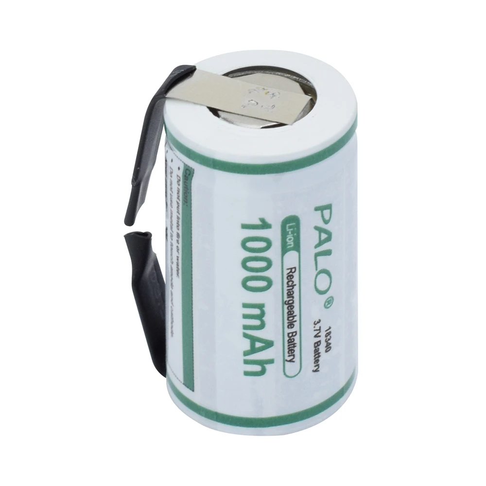 3.7V 18340 18350 Rechargeable Lithium ion Battery 18350 Batteries With Weld Tap for Flashlights Doorbells Camera Electric tools