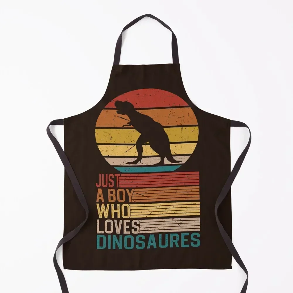 

Just A Boy Who Loves Dinosaurs Apron home women Restaurant Kitchen Equipment Kitchenware professional hairdresser Apron