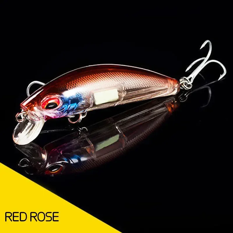Luminous Minnow Fishing Lures Fishing 9cm 12g Luminous Metal Squid Hard Sea Shad Wobbler per traina Squid platine Fish Lure