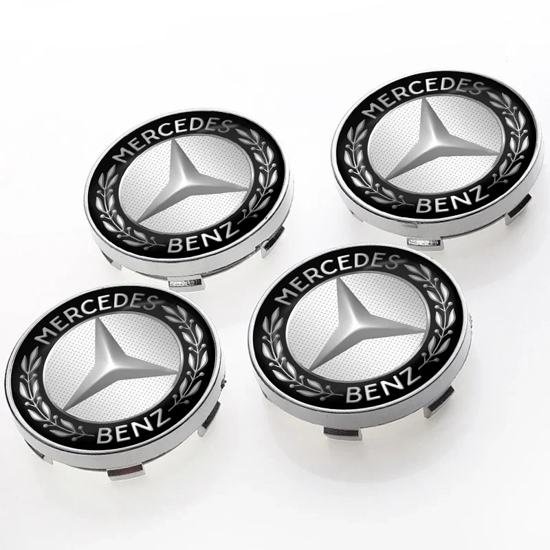 For Mercedes Benz AMG E S C A B Class GLE GLS CLS GLC CLA GLA GLK GLB C300 4Pcs 56/60mm Car Wheel Center Hub Cap Car Accessories