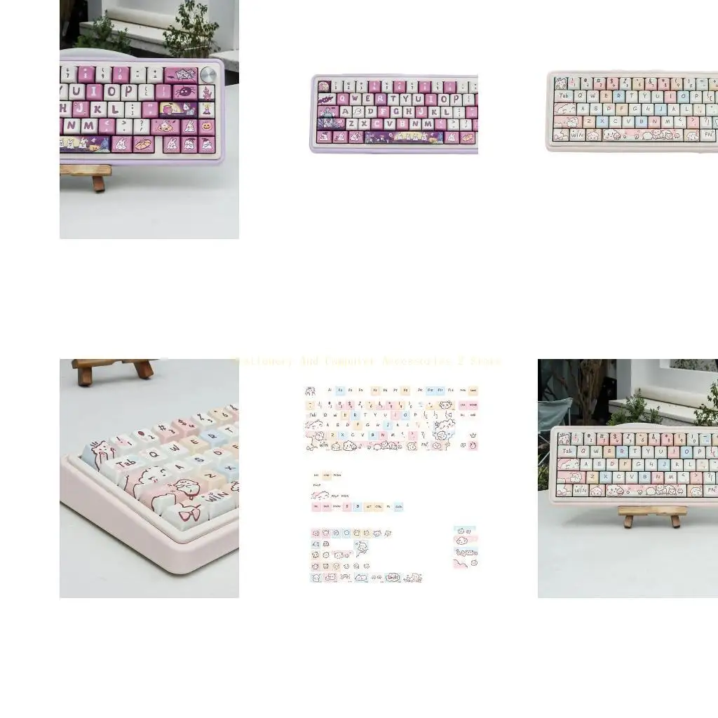 

151Keys милые клавиши животных MDA Профиль толстый PBT CakeCap ​​для 61/87/104/108