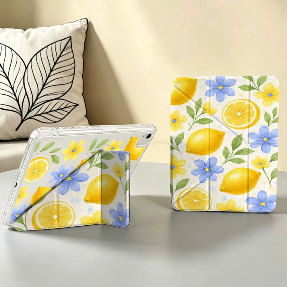 Yellow Lemon Pattern Soft For Apple iPad Air A16 4 5 11th 10th 7th 11 12.9 13 10.5 inch Gen 3Y Tablet Case