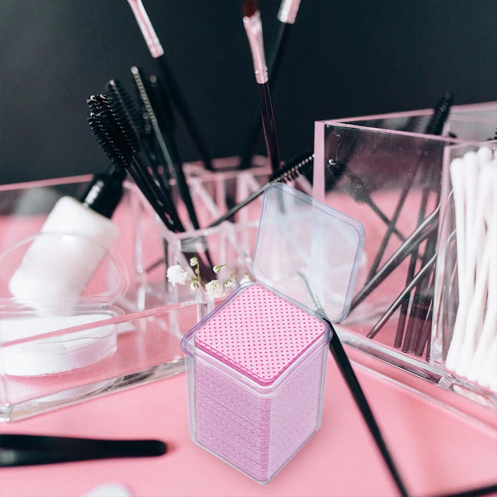 2 صناديق وسادات قطنية رمش تمديد الغراء زجاجة مساحات المهنية صالون تنظيف الملابس الغراء بقايا مزيل خالية من الوبر #1