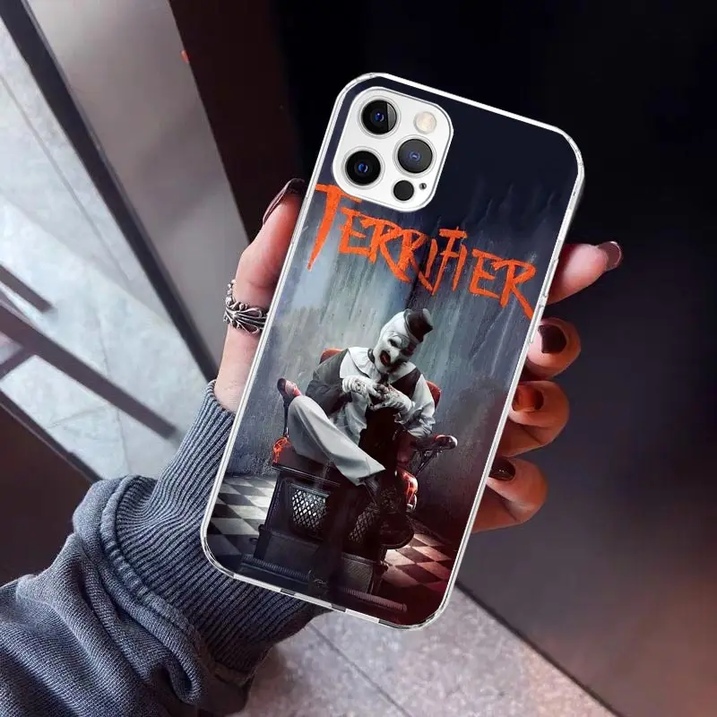 Horror Movie Terrifier Phone Case for Apple iPhone 16 15 14 Plus 13 12 Mini 11 Pro Max X XR XS 7 + 7G 8G SE 2020 Soft Cover