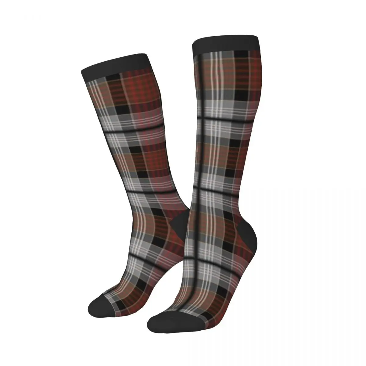 Over Knee Long Socks Plaid Pattern Thigh High Stockings Street Party Cosplay Hosiery