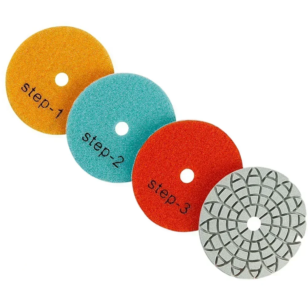 

1PC Polishing Pads 3 Inch 80mm Dry/Wet Diamond 3 Steps Polishing Pads Granite Stone Concrete Marble Polishing Abrasive Tool