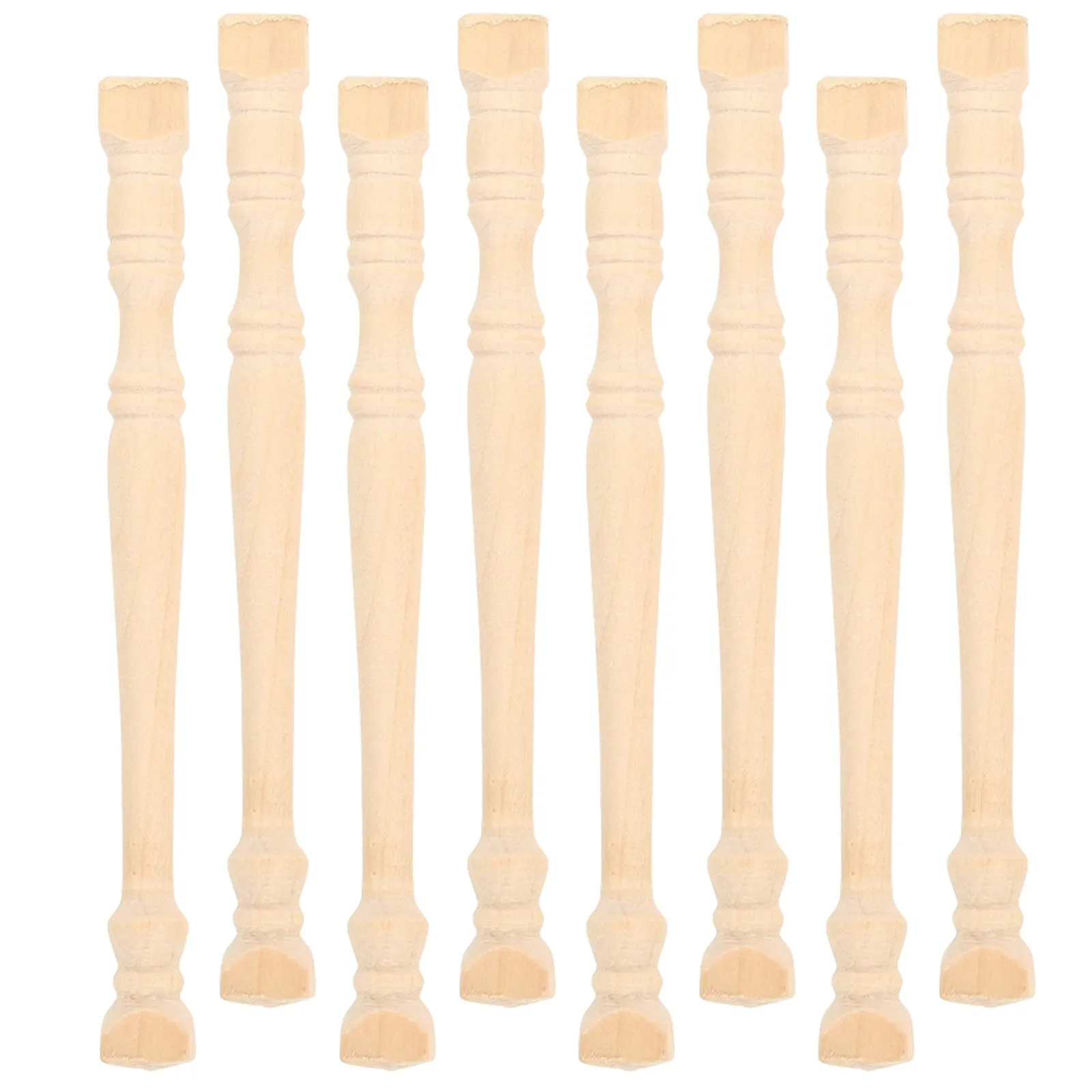 

8Pcs Mini House Wood Roman Pillars Miniature Furniture Accessories Micro Landscape Decoration Micro Scene DIY Mini Pillar