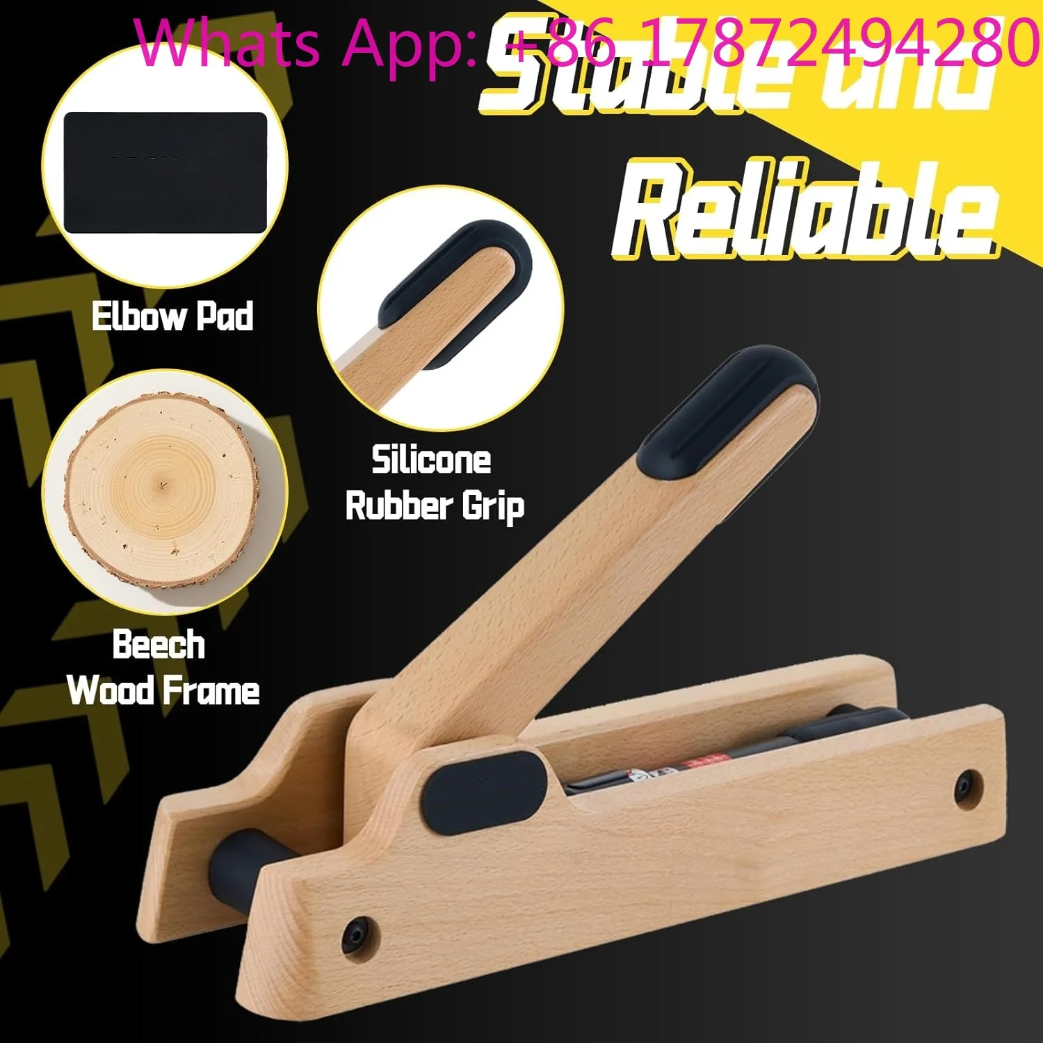 Wellshow Arm Wrestling Training Equipment Forearm Strengthener Adjustable Hydraulic Resistance (Levels 1 12) Arm Trainer
