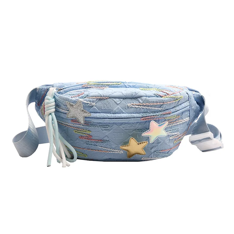 Cute and lightweight crossbody breast bag Japanese ins small fresh simple versatile  female Mori girl fanny pack