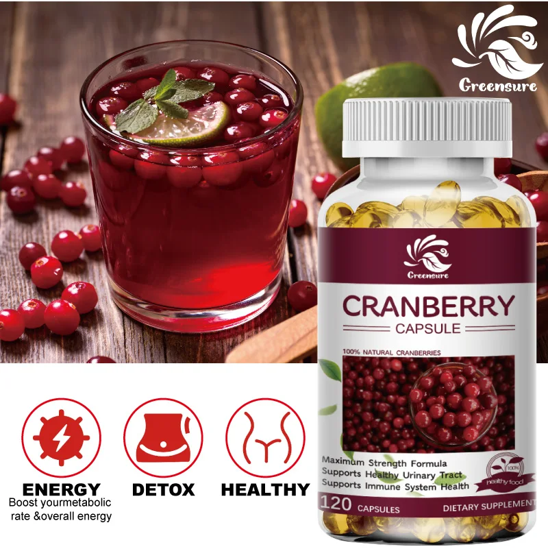 Cranberry Capsule Supports Kidney Bladder Urinary Tract Health Prevent Urinary Tract Infections Clean the Urethra