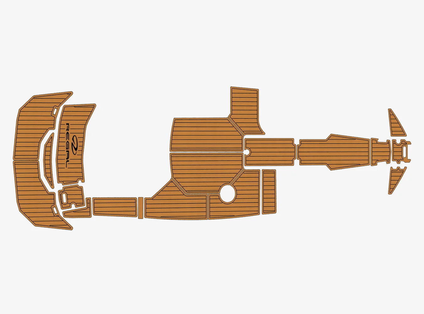 

2009-2011 Regal 2220 Fasdeck 1/4" 6mm EVA foam Non-Slip PVC Teak Decking marine Mat seadek aqua carpet Marine Floor