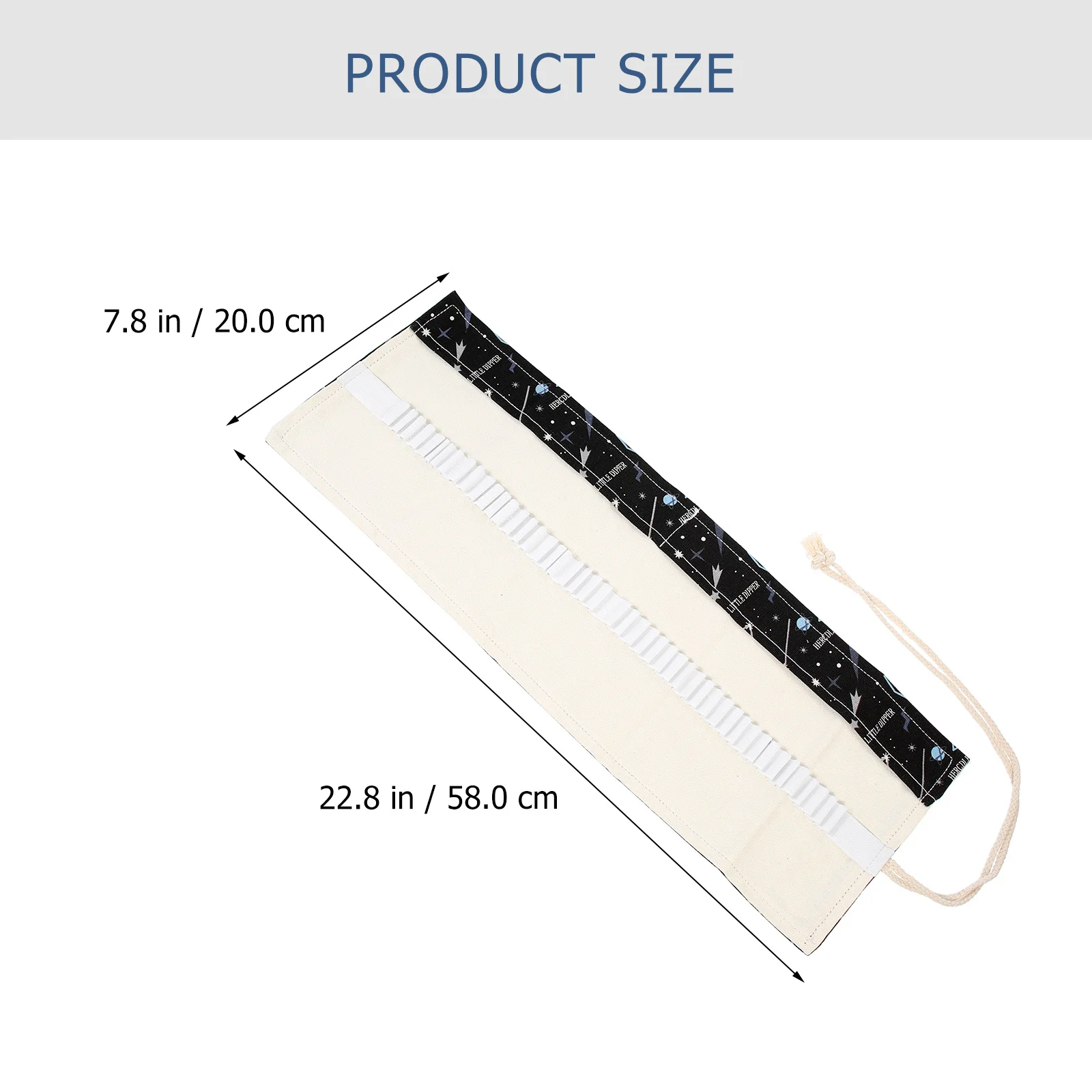 

Sturdy Colored Pencil Roll Up Case High Quality Texture Multiple Fixed Positions Sketch Pens Organizer Pencil Roll Up Case