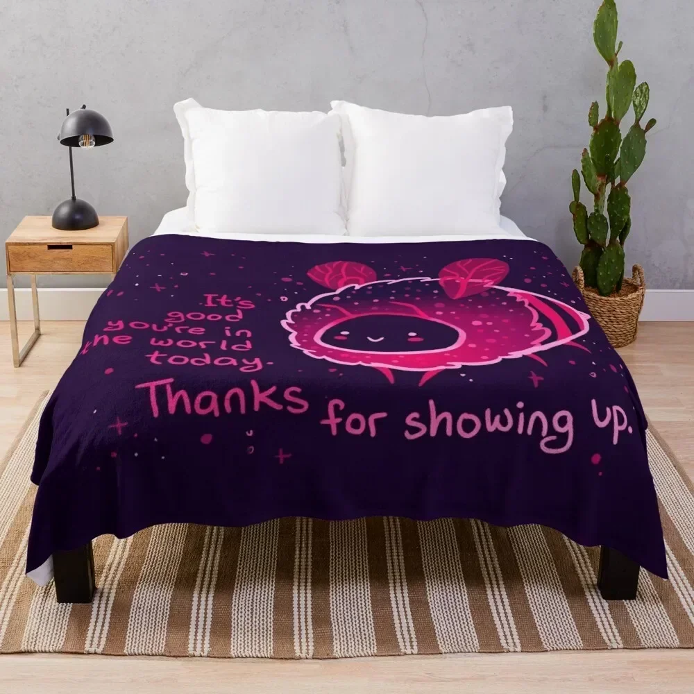 

It's Good You're in the World Today Neon Bee Throw Blanket christmas decoration Thins Beach Flannel Fabric Blankets