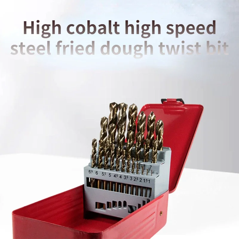 High cobalt high drill steel drill iron super hard stainless steel swivel cobalt containing fried dough twist drill set