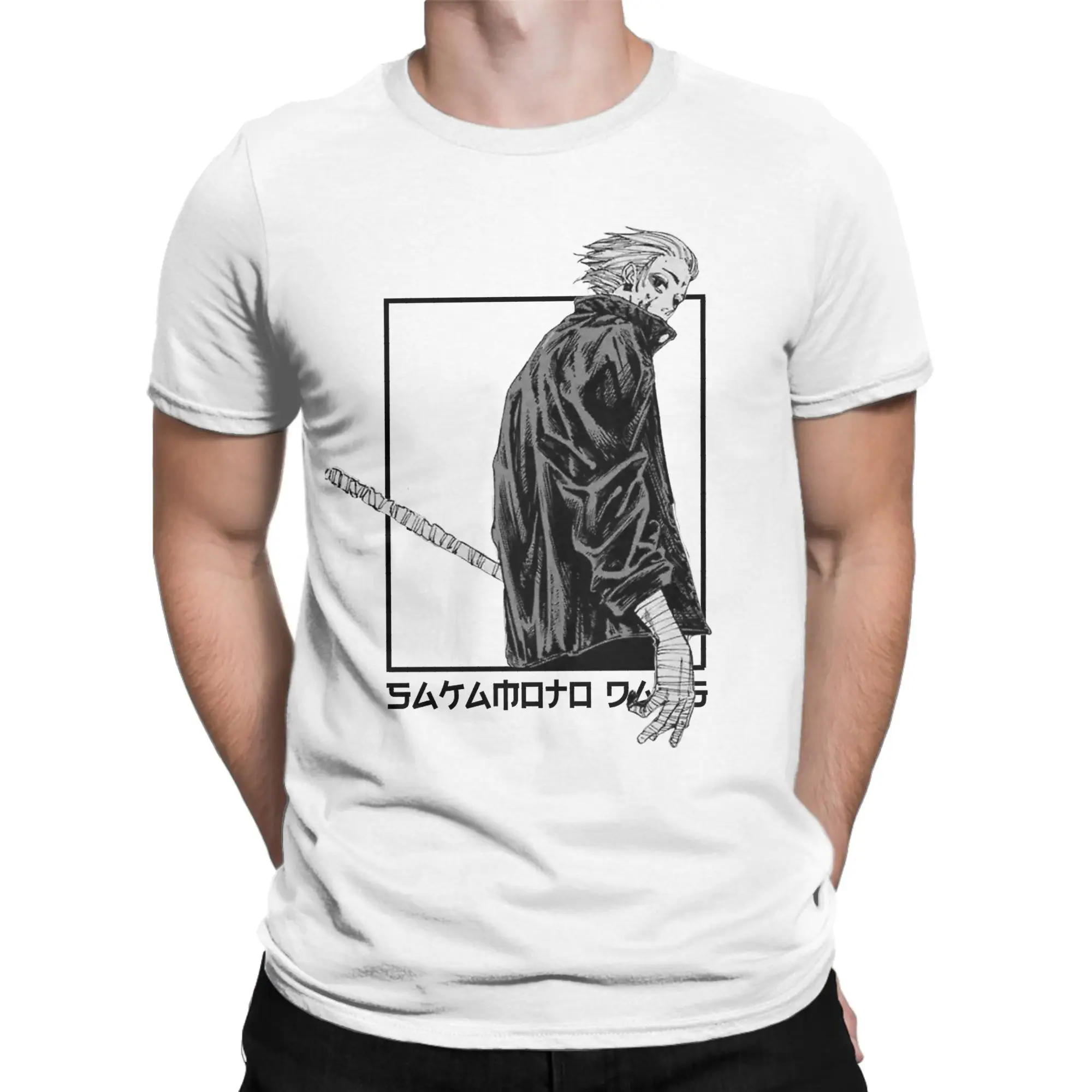 الرجال Gaku Sakamoto Days تي شيرت ملابس علوية من القطن الجدة قصيرة الأكمام طاقم الرقبة تيز الكلاسيكية تي شيرت