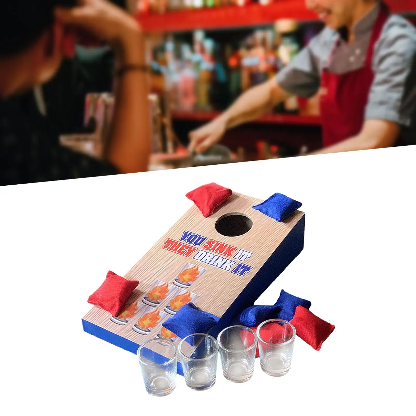 Sandbag Throwing Game Multicolor Party Game Board Portable Table Game Set for Summer Outdoor Activities
