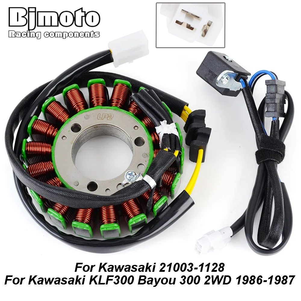 

Motorcycle Generator Stator Coil For Kawasaki KLF300 Bayou 300 2WD 1986-1987 21003-1128